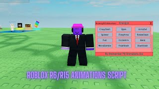 Roblox FE Script Showcase  Energize Animations GUI R6 amp R15 [upl. by Sutniuq]