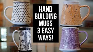 Hand Building Mugs  Three EASY Ways [upl. by Assilam]