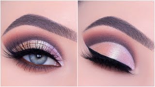 How To Glam Cut Crease Tutorial  ABH Cosmos Palette [upl. by Ahsienel128]