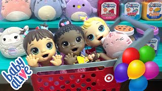 BABY ALIVE Triplets shopping for birthday presents 🛒 [upl. by Nata]