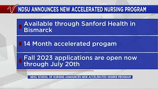 NDSU School of Nursing announces new accelerated degree [upl. by Annaliese184]