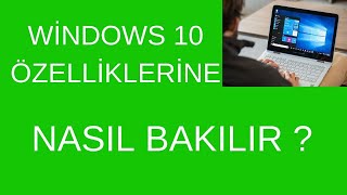 Windows 10 Bilgisayar Özelliklerine Nasıl Bakılır Bütün Özellikler [upl. by Ydnor480]