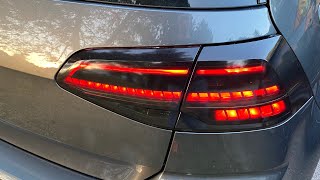 Smoked LED Tail Lights VW Golf 75 [upl. by Aeriell]