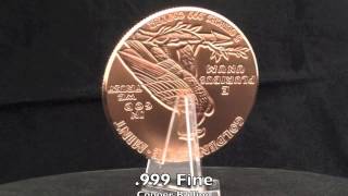 5 oz Copper Rounds Incuse Indian Design [upl. by Immak]