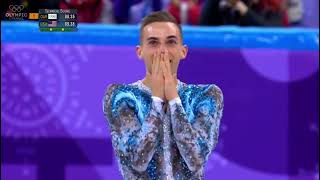 Adam Rippon  Free Program  Olympic 2018  Team Competition [upl. by Nerrag611]