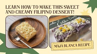 Creamy Ube Maja Blanca Recipe  Dollicious Cravings [upl. by Dazraf]