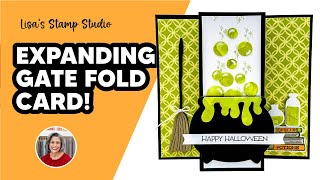 Make This Easy Expanding Gate Fold Card for Halloween [upl. by Maudie389]