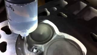 How To LS1 DIY Head Combustion Chamber Measure CC  Valve Seat Seal Test [upl. by Ewart]