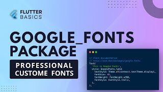 Google fonts in flutter  Using google fonts package  Flutter Tutorial 15 [upl. by Garfield]