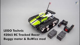 LEGO Technic 42065 RC Tracked Racer buggy motor amp BuWizz upgrade with free instructions [upl. by Eico]