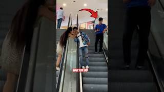 Kiing prank escalator funny video 😡🤪 shorts prank shortsfeed escalator foryou ytshorts [upl. by Gussy]