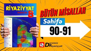 Riyaziyyat 8 ci sinif seh 9091 Ümumiləşdirici tapşırıqlar  dersimiz riyaziyyat [upl. by Paugh]