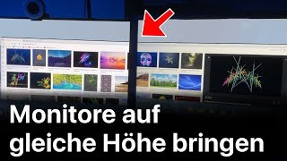 Monitore unter Windows auf selbe Höhe bringen  2 Monitore richtig einstellen konfigurieren [upl. by Naujid]