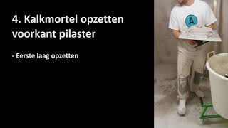 4 Pilaster berapen met kalkmortel traditioneel [upl. by Yud]