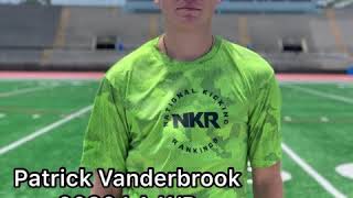 Patrick Vanderbrook  2020 LA  Kicker Punter  Nicholls State  National Kicking Rankings Prospect [upl. by Anaderol]