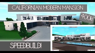 CALIFORNIAN MODERN MANSION 400k FULL SPEEDBUILD  Bloxburg Roblox [upl. by Eliott830]