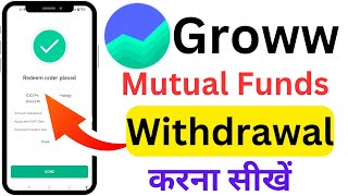 Groww  Mutual Fund Withdraw kaise kare Groww App me SIP withdrawal kaise kare [upl. by Olympia]