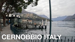 CERNOBBIO ITALY WALKING TOUR FEBRUARY 2024 LAKE COMO IN 4K [upl. by Lezned852]