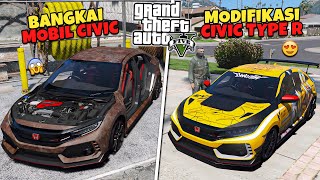 Modifikasi Bangkai Mobil Civic Type R Terbengkalai Untuk Balapan  GTA 5 MOD [upl. by Pears]