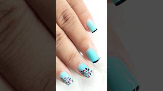 Easy flower Nail art design youtubeshorts nailartdesignssimpleandeasy naildesigns [upl. by Eb]