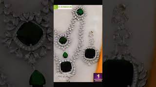 ❤️💞💖💓zircon necklace and earrings🎁💓💕❤️ SAGUNTHALA JEWELLERS 😍exotic jewellery collections [upl. by Ateinotna]