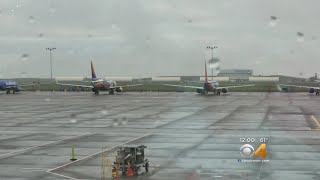 Southwest Flights Canceled At DIA After Hail Storm [upl. by Alberik]