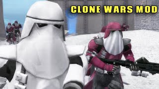 Star Wars Battlefront 2 2005 Clone Wars Extended Mod  Clone Troopers vs CIS Battle Droids [upl. by Chrystel]