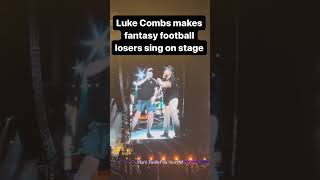 Luke Combs Makes Fantasy Football Losers Sing With Him at Cincinnati Concert [upl. by Bronnie]