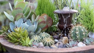 Succulent Fountain Arrangement  Triple Urn Challenge November [upl. by Hauser]