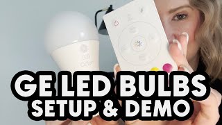 GE LED Color Changing LED Light Bulbs Remote Demo Review amp Setup [upl. by Adnilym]