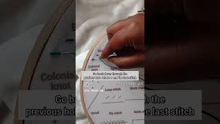 Day 1 quotBack stitchquot Basic embroidery stitches series Embroidery tutorials [upl. by Tterej643]