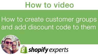 How to create customer groups and add discount code for them [upl. by Renrag663]