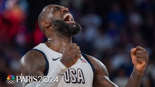 LeBron James WENT TO WORK as Team USA defeated Serbia in the semifinals  Paris Olympics [upl. by Eahs]