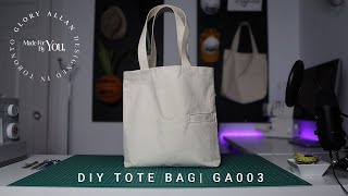 How to Sew Tote Bag for Beginners  GA003 [upl. by Judon23]