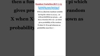 Random Variables5  probability mass functions  maths mathematics statistics [upl. by Ielirol]