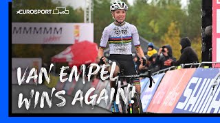 🔥 Van Empel WINS AGAIN  2023 Cyclocross Maasmechelen World Cup  Womens Highlights  Eurosport [upl. by Niveg770]