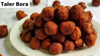 Taler Bora Recipe  Tal Fuluri  Popular Bengali Sweet  Sugar Palm Fritters Recipe [upl. by Intyre]