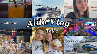 Aida Reise 🎀🛳️ Teil 1 erste Kreuzfahrt [upl. by Chick]