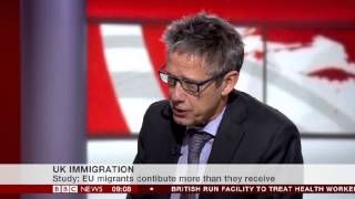 Christian Dustmann on BBC News Channel 5th November 2014 [upl. by Nais]