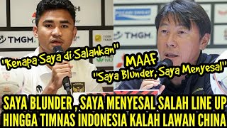 Coach STY Blunder amp Menyesal Salah Pasang Line Up Hingga Timnas Indonesia Harus Kalah Lawan China [upl. by Nylessej861]