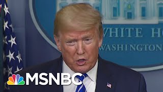 Trump Suggests Injecting Disinfectant Into The Body To Treat Coronavirus  MSNBC [upl. by Aicilanna]