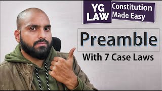 Preamble of Indian Constitution  Explained with case laws  Preamble part of Constitution [upl. by Perri]