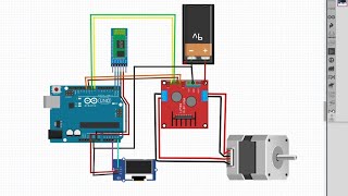 Arduino Bluetooth Stepper Motor Control with OLED Display  L298N Motor Driver  Fritzing Tutorial [upl. by Nihcas]