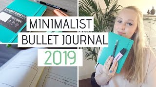 MINIMALIST BULLET JOURNAL SETUP 2019  Flip Through [upl. by Dammahum788]