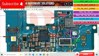 Samsung A72 network and signal diagram  samsung a725 antenna ways and circuits borneo [upl. by Aromat]