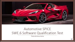 ASPICE SWE 6 Software Qualification Test [upl. by Tran]