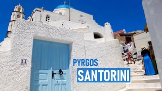 Santorini na własną rękę CZĘŚĆ 7 Pyrgos  wioska na szczycie Czy warto się tam wspiąć 4K UHD [upl. by Rosenthal524]