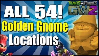 Plants Vs Zombies GW2 All 54 Gold Gnome Locations Gnomore AchievementTrophy [upl. by Ahsinej]