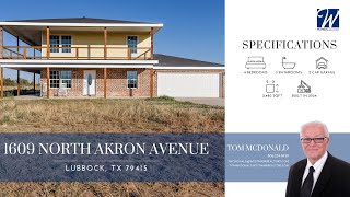 1609 North Akron Avenue Lubbock TX 79415  Tom McDonald [upl. by Cahn835]