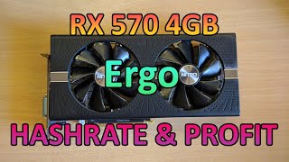 RX 570 4GB  Ergo Hashrate [upl. by Ytsirhc990]